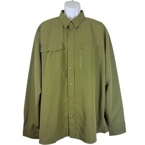 Kryptek Tactical Button Down Shirt XXL Green Hunting Outdoor Performance Shirt